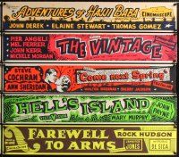 3z005 LOT OF 20 DOOR TOP PAPER BANNERS lot '53 - '58 Trapeze, Botany Bay, Farewell to Arms + more!