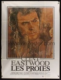 4a212 BEGUILED French 1p R80s cool completely different art of Clint Eastwood by Goldman!