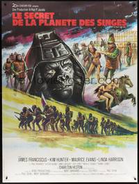 4a213 BENEATH THE PLANET OF THE APES French 1p '70 completely different art by Boris Grinsson!