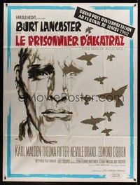 4a214 BIRDMAN OF ALCATRAZ French 1p '62 Burt Lancaster in John Frankenheimer's prison classic!