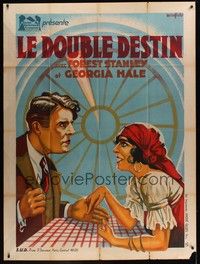 4a337 WHEEL OF DESTINY French 1p '27 brilliant scientist gets amnesia, joins carnival, finds love!