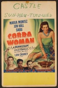 4a037 COBRA WOMAN WC '44 Jon Hall, sexy Maria Montez, plus Sabu & intense Lon Chaney, different!