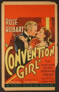4a040 CONVENTION GIRL WC '35 Rose Hobart is paid to entertain, but loves gambler Weldon Heyburn!