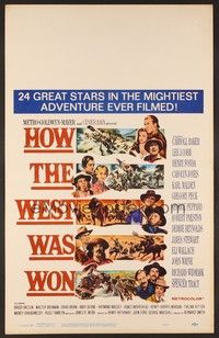 4a070 HOW THE WEST WAS WON WC '64 John Ford epic, Debbie Reynolds, Gregory Peck & all-star cast!