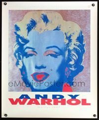 4b065 ANDY WARHOL MARILYN 1967 blue style French commercial poster '89 classic artwork!