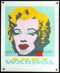 4b068 ANDY WARHOL MARILYN 1967 yellow/green style French commercial 27x33 '89 classic artwork!