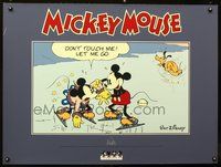 4b069 MICKEY MOUSE French commercial poster '85 cool comic art of Mickey Mouse!