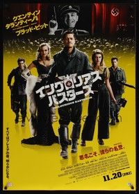4b022 INGLOURIOUS BASTERDS advance DS theatre style Japanese 29x41 '09 Quentin Tarantino, Brad Pitt