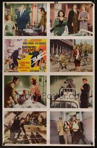 4b157 ASSASSINATION IN ROME uncut LC poster '68 Hugh O'Brian, Cyd Charisse!