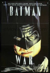 4b228 BATMAN WAR ON CRIME special 26x39 '99 illustrated novel, great close up artwork!