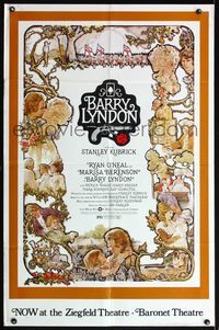 4b181 BARRY LYNDON premiere half subway '75 Stanley Kubrick, Ryan O'Neal, historical war melodrama!
