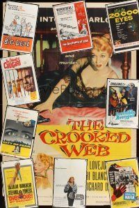 4c001 LOT OF 250 FOLDED ONE-SHEETS lot '50s - '70s Crooked Web, City of Fear, Girl of the Night+more