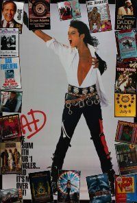 4c012 LOT OF 21 UNFOLDED MUSIC POSTERS lot '79 - '94 Michael Jackson, Pantera, The Who + more!