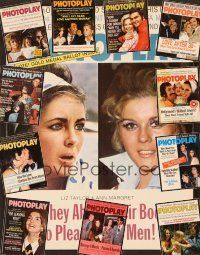 4c032 LOT OF 12 PHOTOPLAY MAGAZINES lot '72 Elvis, Burt, Cher, Liz, Liza, Ann-Margret + more!