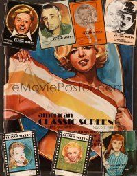 4c034 LOT OF 8 AMERICAN CLASSIC SCREEN MAGAZINES lot '76 - '77 Marilyn Monroe, Charlie Chaplin+more!