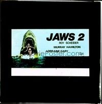 4c209 JAWS 2 Aust glass slide '78 just when you thought it was safe to go back in the water!