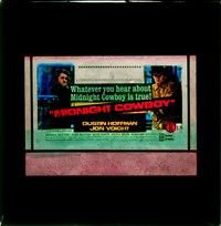 4c214 MIDNIGHT COWBOY Aust glass slide '69 Dustin Hoffman, Jon Voight, John Schlesinger classic!