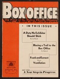 4c060 BOX OFFICE exhibitor magazine April 27, 1933 42nd Street is the best film in town!