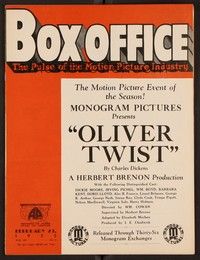 4c058 BOX OFFICE exhibitor magazine February 23, 1933 Vampire Bat, Boris Karloff in The Mummy!