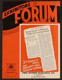 4c055 EXHIBITORS FORUM exhibitor magazine October 6, 1932 Washington Merry-Go-Round, Goona-Goona!