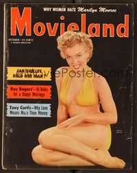 4c126 MOVIELAND magazine October 1952 sexiest Marilyn Monroe in skimpy bikini by Dave Peskin!