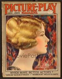 4c070 PICTURE PLAY magazine August 1926 art of pretty Esther Ralston by Philip Andre!
