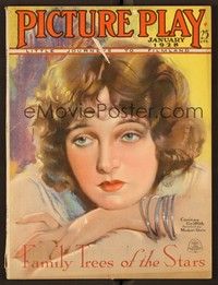 4c073 PICTURE PLAY magazine January 1928 art of pretty Corinne Griffith by Modest Stein!