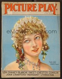 4c071 PICTURE PLAY magazine July 1927 art of Gilda Gray wearing cool jewelry by Modest Stein!