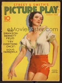 4c078 PICTURE PLAY magazine March 1932 art of sexy Conchita Montenegro by Modest Stein!