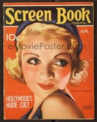 4c064 SCREEN BOOK magazine April 1932 art of sexiest Constance Bennett by Martha Sawyers!