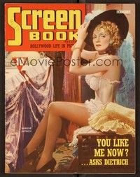 4c068 SCREEN BOOK magazine February 1940 do you like sexy Marlene Dietrich in a corset!