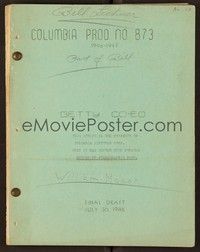 4c156 BETTY CO-ED final draft script July 30, 1946, screenplay by Arthur Dreifuss & George Plympton