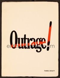 4c174 OUTRAGE! third draft TV script July 9, 1985, screenplay by Henry Denker!