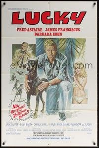 4d037 AMAZING DOBERMANS  1sh R78 Fred Astaire, sexy Barbara Eden, Lucky!