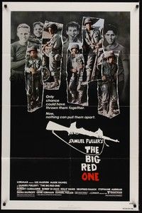 4d098 BIG RED ONE  1sh '80 directed by Samuel Fuller, montage of Lee Marvin & stars!
