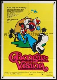 4d125 BOOGIEVISION  1sh '70s James Bryan directed wacky comedy, Frank Millen, cool art!