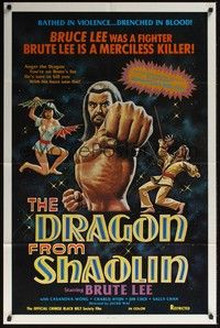 4d273 DRAGON FROM SHAOLIN  1sh '70s Brute Lee's sure to kill you with his buzz saw fist!