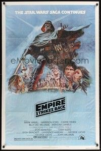 4d289 EMPIRE STRIKES BACK style B 1sh '80 George Lucas sci-fi classic, cool artwork by Tom Jung!