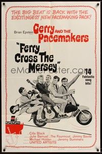 4d314 FERRY CROSS THE MERSEY  1sh '65 rock & roll, the big beat is back, Gerry & the Pacemakers!