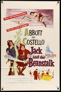4d462 JACK & THE BEANSTALK int'l 1sh '52 Abbott & Costello, their first picture in color!