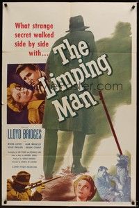 4d494 LIMPING MAN  1sh '53 Lloyd Bridges, Moira Lister, don't turn your back!