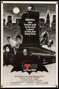 4d503 LOVE AT FIRST BITE  1sh '79 AIP, wacky vampire image of George Hamilton as Dracula!