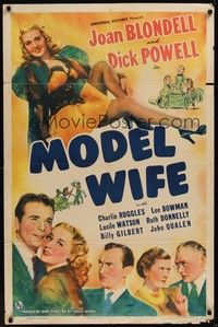 4d534 MODEL WIFE  1sh '41 full-length reclining Joan Blondell in sexy outfit with Dick Powell!