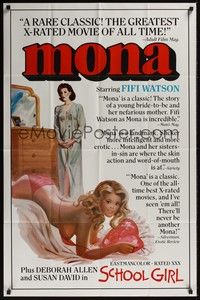 4d536 MONA/SCHOOL GIRL  1sh '70s Fifi Watson, sexy art of barely-clothed girl!