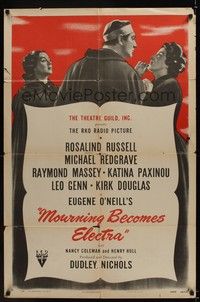 4d543 MOURNING BECOMES ELECTRA style A 1sh '48 Rosalind Russell & her mother love the same man!
