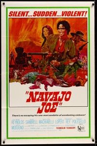 4d565 NAVAJO JOE  1sh '67 Sergio Corbucci, Burt Reynolds as Native American Indian!