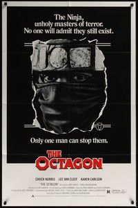 4d589 OCTAGON  1sh '80 Chuck Norris is the only man who can stop the unholy masters of terror!