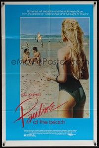 4d625 PAULINE AT THE BEACH  1sh '83 Pauline a la Plage, Eric Rohmer, Amanda Langlet, sexy girl!