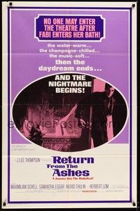4d691 RETURN FROM THE ASHES  1sh '65 Samantha Eggar, the daydream ends & the nightmare begins!