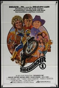 4d775 SIDEWINDER 1  1sh '77 Robert Tanenbaum dirt bike motocross & foxy women art!